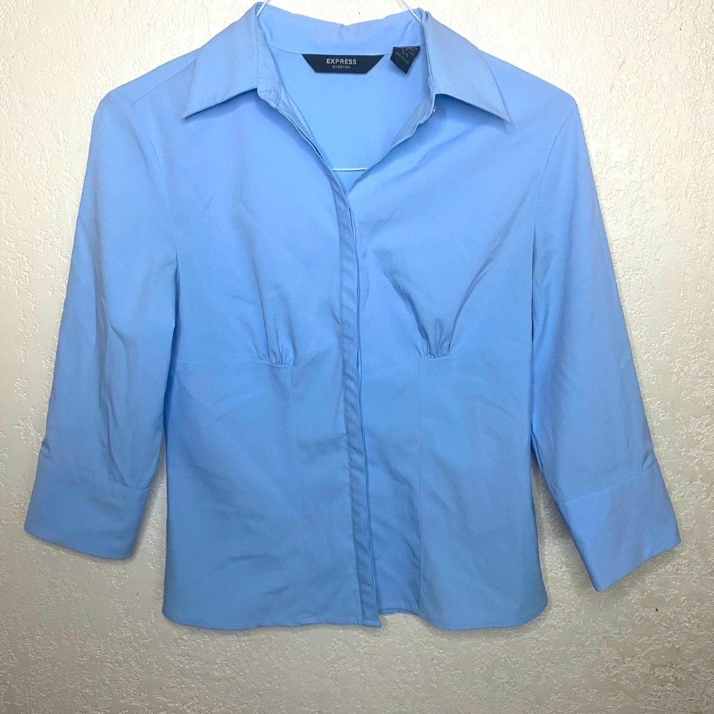 Express Blue button shirt
